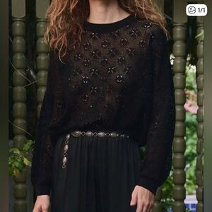 The Great. Crochet Pullover